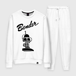 Костюм хлопковый женский Bender monochrome, цвет: белый