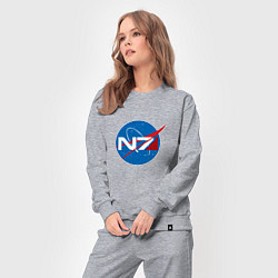 Костюм хлопковый женский NASA N7, цвет: меланж — фото 2