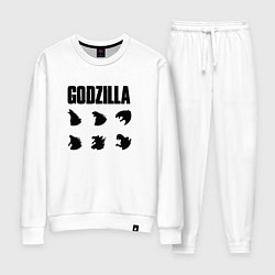 Костюм хлопковый женский Godzilla Mood, цвет: белый