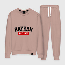 Костюм хлопковый женский FC Bayern Est. 1900, цвет: пыльно-розовый