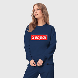 Костюм хлопковый женский Senpai Supreme, цвет: тёмно-синий — фото 2