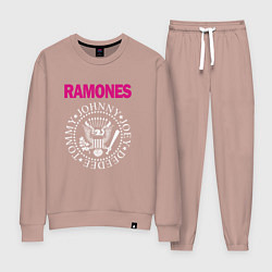 Костюм хлопковый женский Ramones Boyband, цвет: пыльно-розовый