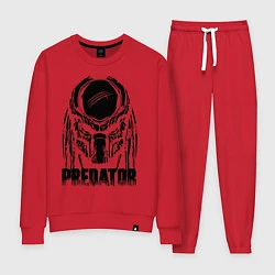 Костюм хлопковый женский Predator Mask, цвет: красный