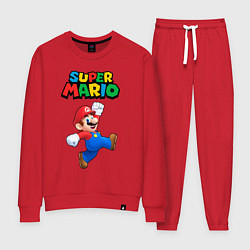Костюм хлопковый женский Super Mario, цвет: красный