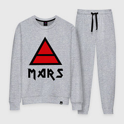 Костюм хлопковый женский 30 seconds to mars: triada, цвет: меланж