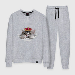 Костюм хлопковый женский Pretty kitten, цвет: меланж