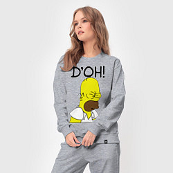 Костюм хлопковый женский Doh!, цвет: меланж — фото 2