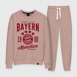 Костюм хлопковый женский Bayern Munchen 1900, цвет: пыльно-розовый