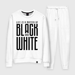 Костюм хлопковый женский Juventus: Black & White, цвет: белый