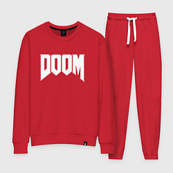 Костюм хлопковый женский DOOM, цвет: красный