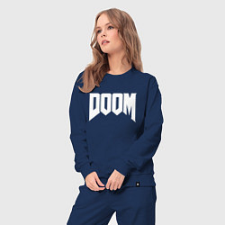 Костюм хлопковый женский DOOM, цвет: тёмно-синий — фото 2