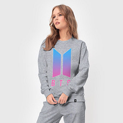 Костюм хлопковый женский BTS: Neon J-Hope, цвет: меланж — фото 2