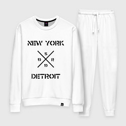 Костюм хлопковый женский NY Detroit, цвет: белый