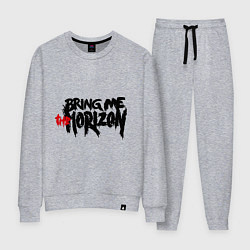 Костюм хлопковый женский Bring me the horizon, цвет: меланж