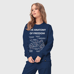 Костюм хлопковый женский The Anatomy of Freedom, цвет: тёмно-синий — фото 2