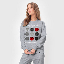 Костюм хлопковый женский TOP: Blurryface, цвет: меланж — фото 2