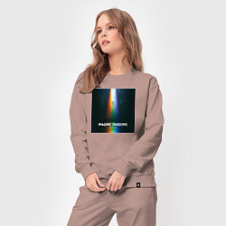 Костюм хлопковый женский IMAGINE DRAGONS, цвет: пыльно-розовый — фото 2