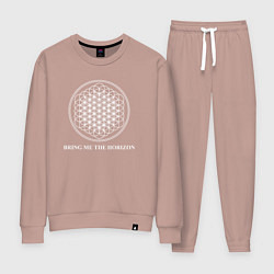 Костюм хлопковый женский BRING ME THE HORIZON, цвет: пыльно-розовый