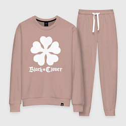 Костюм хлопковый женский Black Clover, цвет: пыльно-розовый