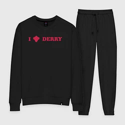 Костюм хлопковый женский I love Derry, цвет: черный