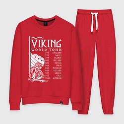 Костюм хлопковый женский Viking world tour, цвет: красный