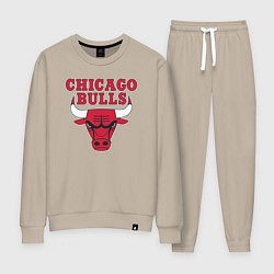 Костюм хлопковый женский CHICAGO BULLS, цвет: миндальный