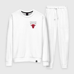 Костюм хлопковый женский CHICAGO BULLS НА СПИНЕ, цвет: белый