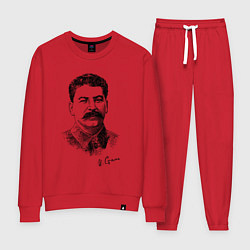 Костюм хлопковый женский Товарищ Сталин, цвет: красный