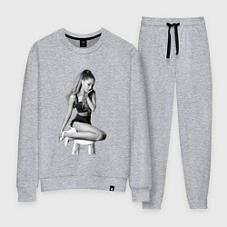 Костюм хлопковый женский ARIANA GRANDE, цвет: меланж