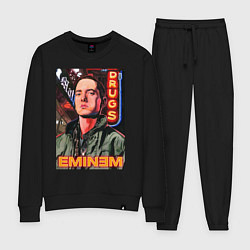 Костюм хлопковый женский EMINEM NEON, цвет: черный