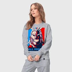 Костюм хлопковый женский MY HERO ACADEMIA All might, цвет: меланж — фото 2