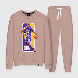 Костюм хлопковый женский NBA Kobe Bryant, цвет: пыльно-розовый