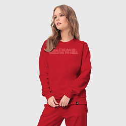 Костюм хлопковый женский BILLIE EILISH RED, цвет: красный — фото 2