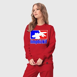 Костюм хлопковый женский LIMP BIZKIT, цвет: красный — фото 2