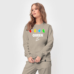 Костюм хлопковый женский Queen, цвет: миндальный — фото 2