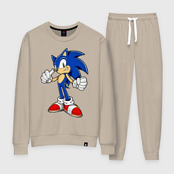 Костюм хлопковый женский Sonic, цвет: миндальный