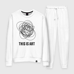 Костюм хлопковый женский This is art, цвет: белый