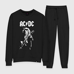 Костюм хлопковый женский ACDC, цвет: черный