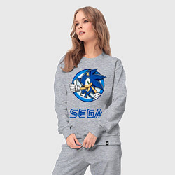 Костюм хлопковый женский SONIC SEGA, цвет: меланж — фото 2