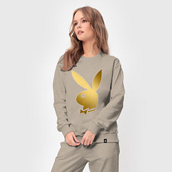 Костюм хлопковый женский PLAYBOY GOLD, цвет: миндальный — фото 2