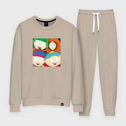 Костюм хлопковый женский South Park, цвет: миндальный