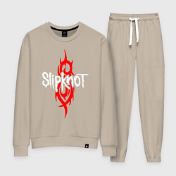 Костюм хлопковый женский SLIPKNOT, цвет: миндальный