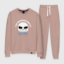 Костюм хлопковый женский UNDERTALE, цвет: пыльно-розовый
