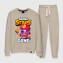 Костюм хлопковый женский BRAWL STARS GENE, цвет: миндальный