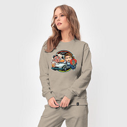 Костюм хлопковый женский Back to the Future, цвет: миндальный — фото 2