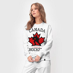 Костюм хлопковый женский Canada Hockey, цвет: белый — фото 2