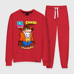 Костюм хлопковый женский Fall Guys CRASH fox, цвет: красный