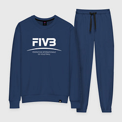 Костюм хлопковый женский FIVB ВОЛЕЙБОЛ, цвет: тёмно-синий
