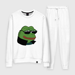 Костюм хлопковый женский Pepe в очках EZ, цвет: белый
