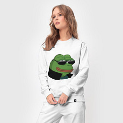 Костюм хлопковый женский Pepe в очках EZ, цвет: белый — фото 2